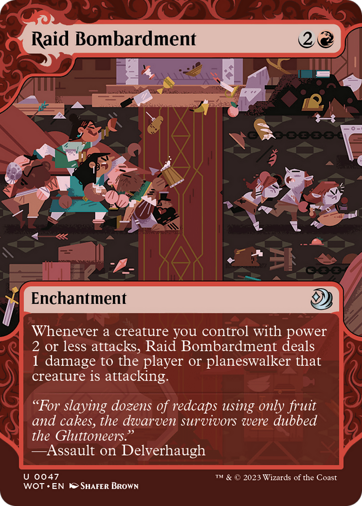 Image of Raid Bombardment (WOT-047) - Wilds of Eldraine: Enchanting Tales: (Showcase) (Borderless)