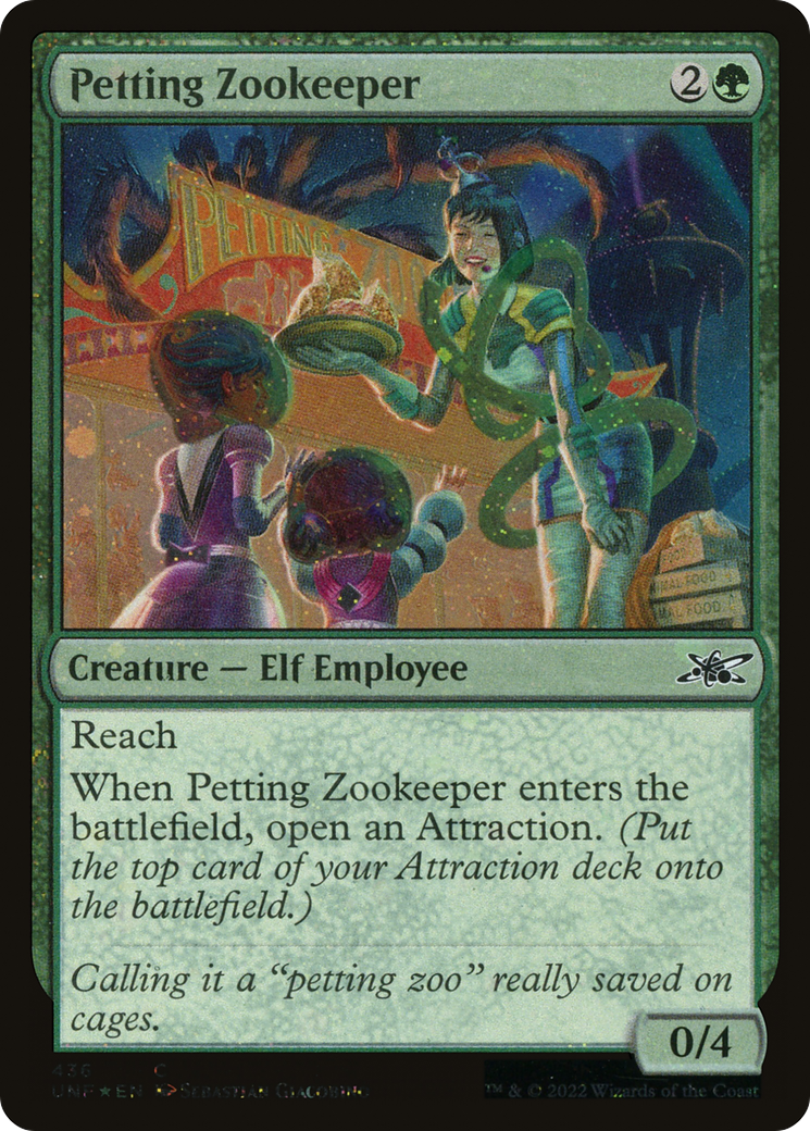 Image of Petting Zookeeper (Galaxy Foil) (UNF-436) - Unfinity Foil