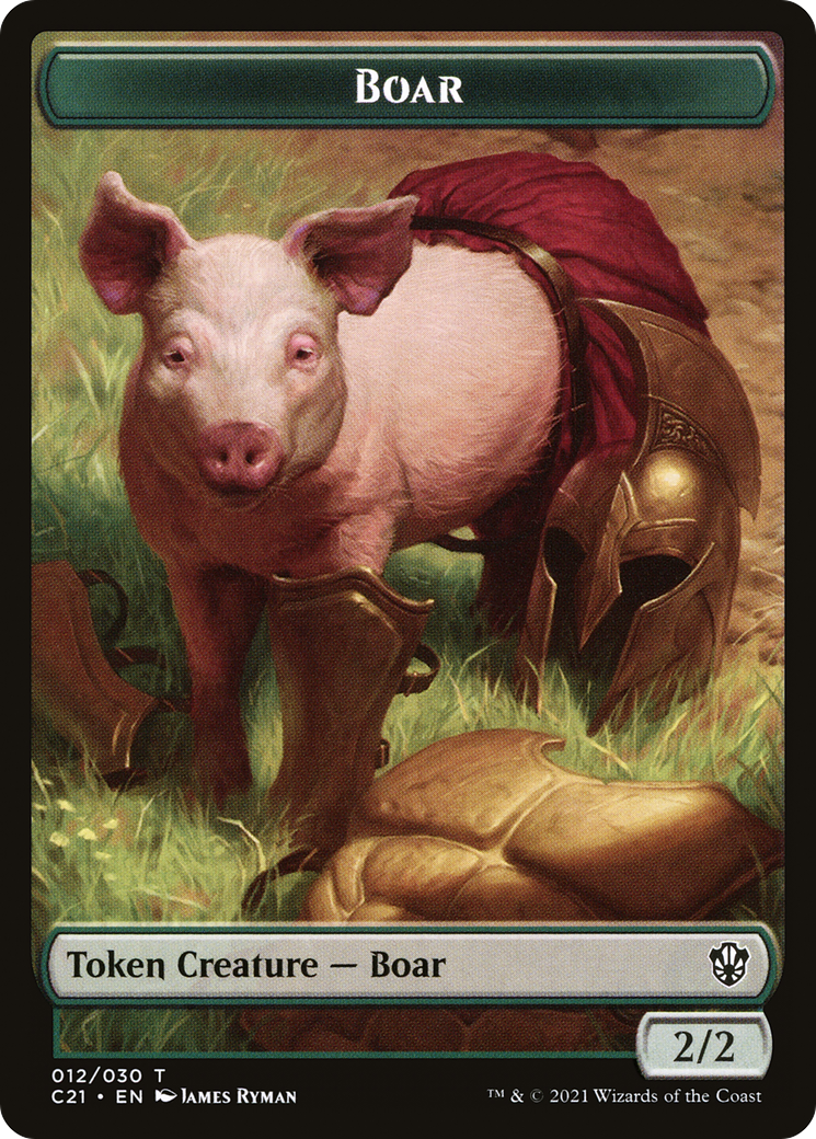 Image of Boar (TC21-012) - Commander 2021 Tokens