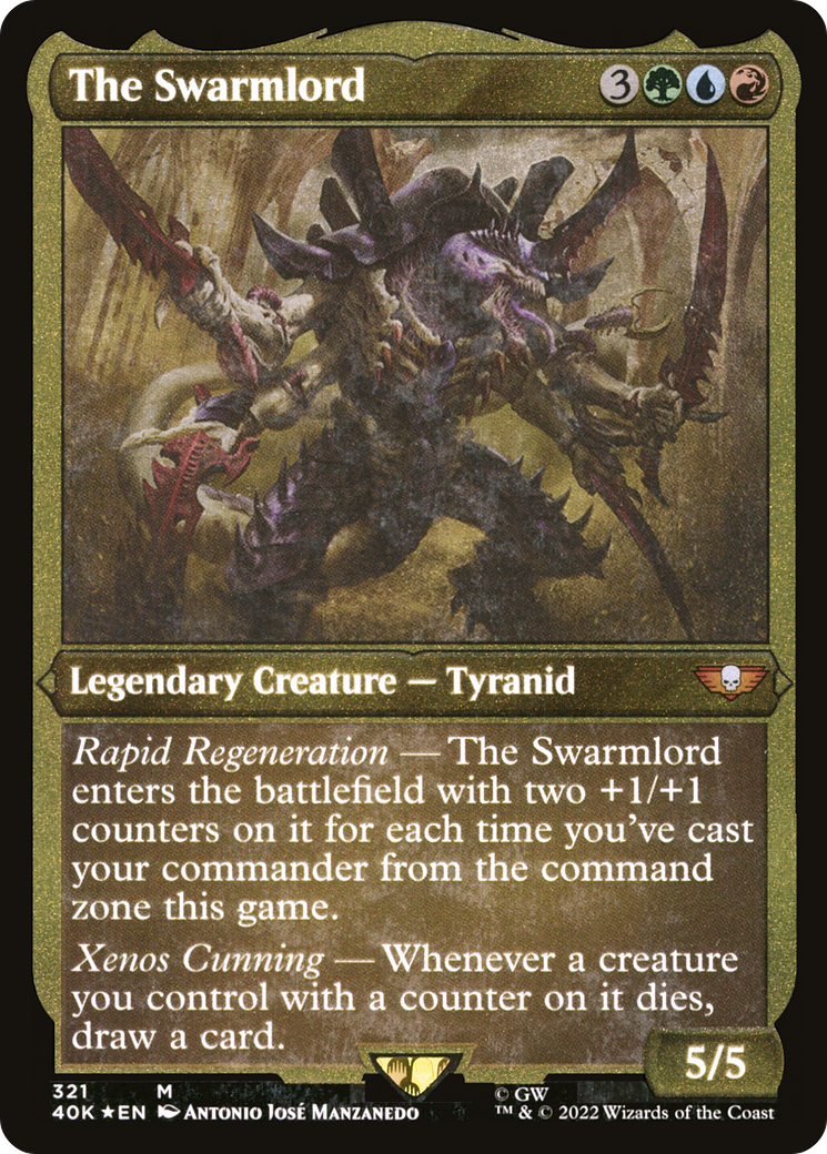 Image of The Swarmlord (40K-321) - Warhammer 40,000 Commander Etched Foil