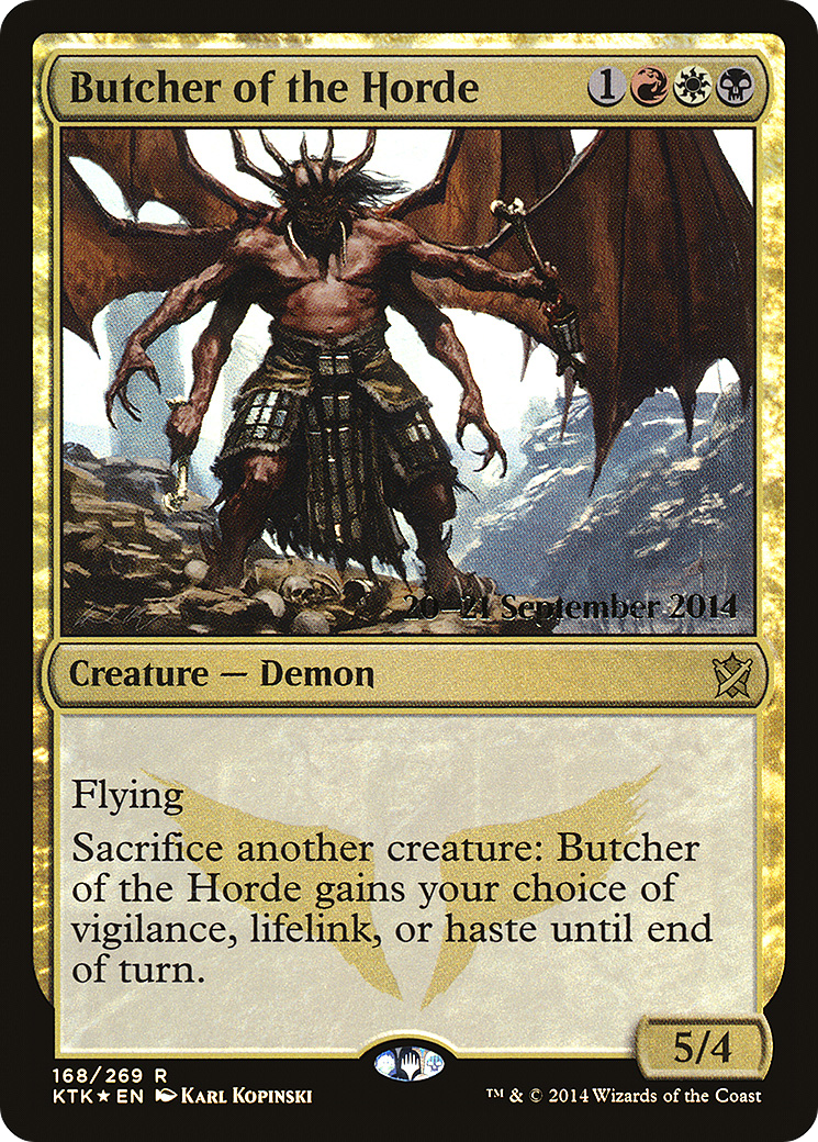 Image of Butcher of the Horde (PRE-168) - Khans of Tarkir Promos Foil
