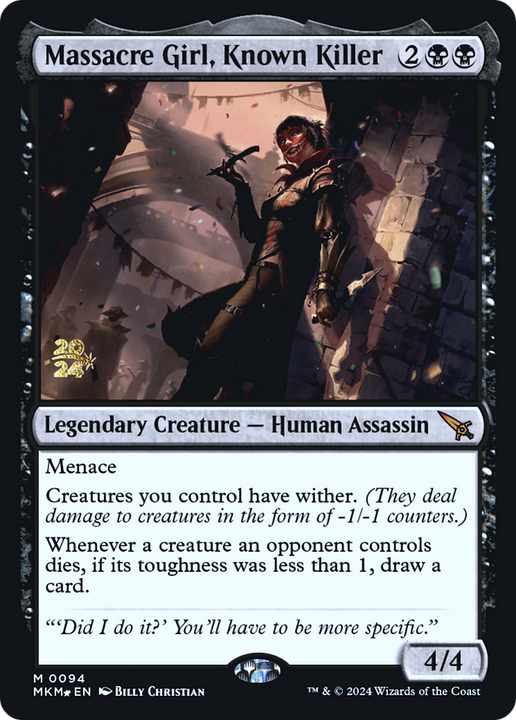 Image of Massacre Girl, Known Killer (PRE-094) - Murders at Karlov Manor Promos Foil