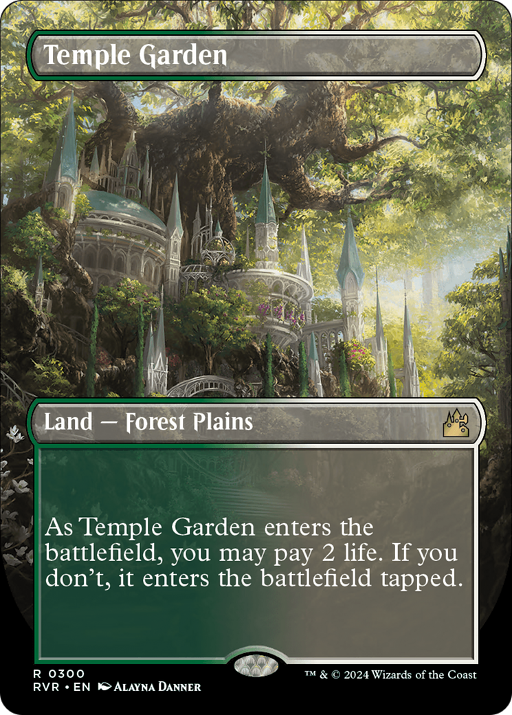 Image of Temple Garden (Borderless) (RVR-300) - Ravnica Remastered (Borderless)