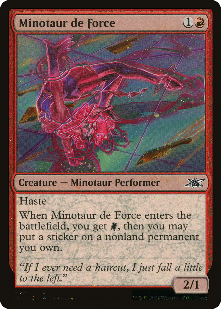 Image of Minotaur de Force (Galaxy Foil) (UNF-400) - Unfinity Foil