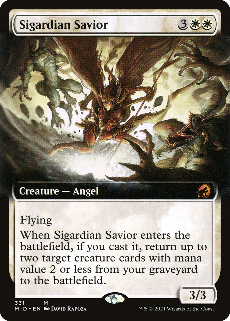 Image of Sigardian Savior (Extended Art) (MID-331) - Innistrad: Midnight Hunt: (Extended Art)