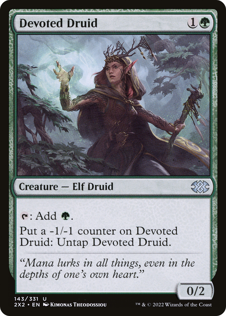 Image of Devoted Druid (2X2-143) - Double Masters 2022 Foil