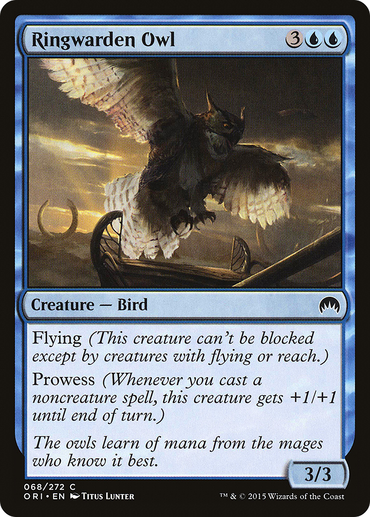 Image of Ringwarden Owl (ORI-068) - Magic Origins