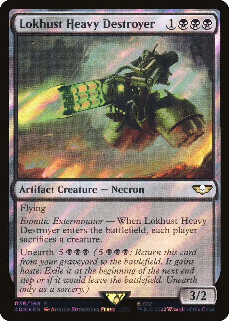 Image of Lokhust Heavy Destroyer (Surge Foil) (40K-038) - Warhammer 40,000 Commander Foil