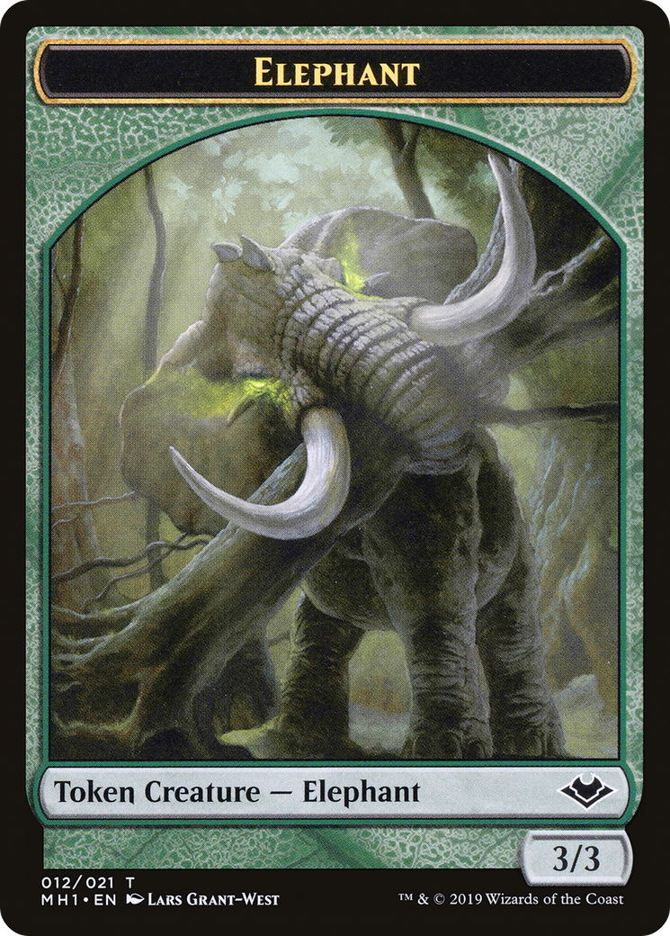Image of Elephant (TMH1-012) - Modern Horizons Tokens Foil