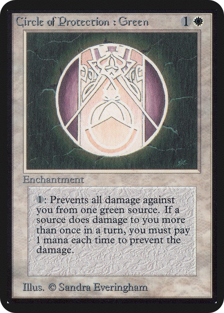 Image of Circle of Protection: Green (LEA-) - Limited Edition Alpha