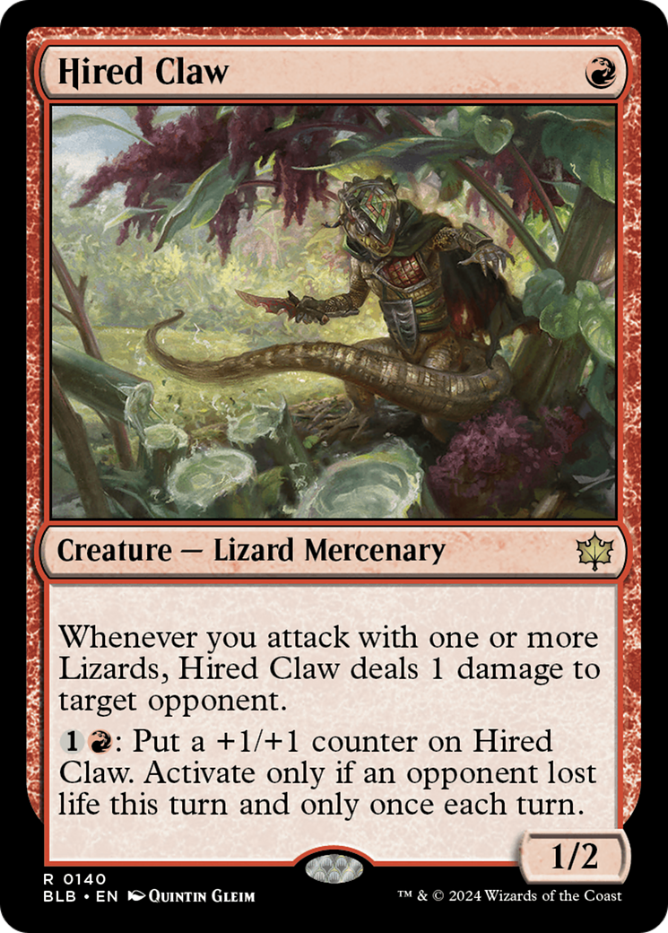 Image of Hired Claw (BLB-140) - Bloomburrow