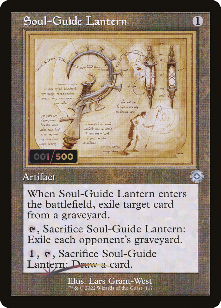 Image of Soul-Guide Lantern (Schematic) (Serial Numbered) (BRR-117) - The Brothers' War Retro Artifacts Foil
