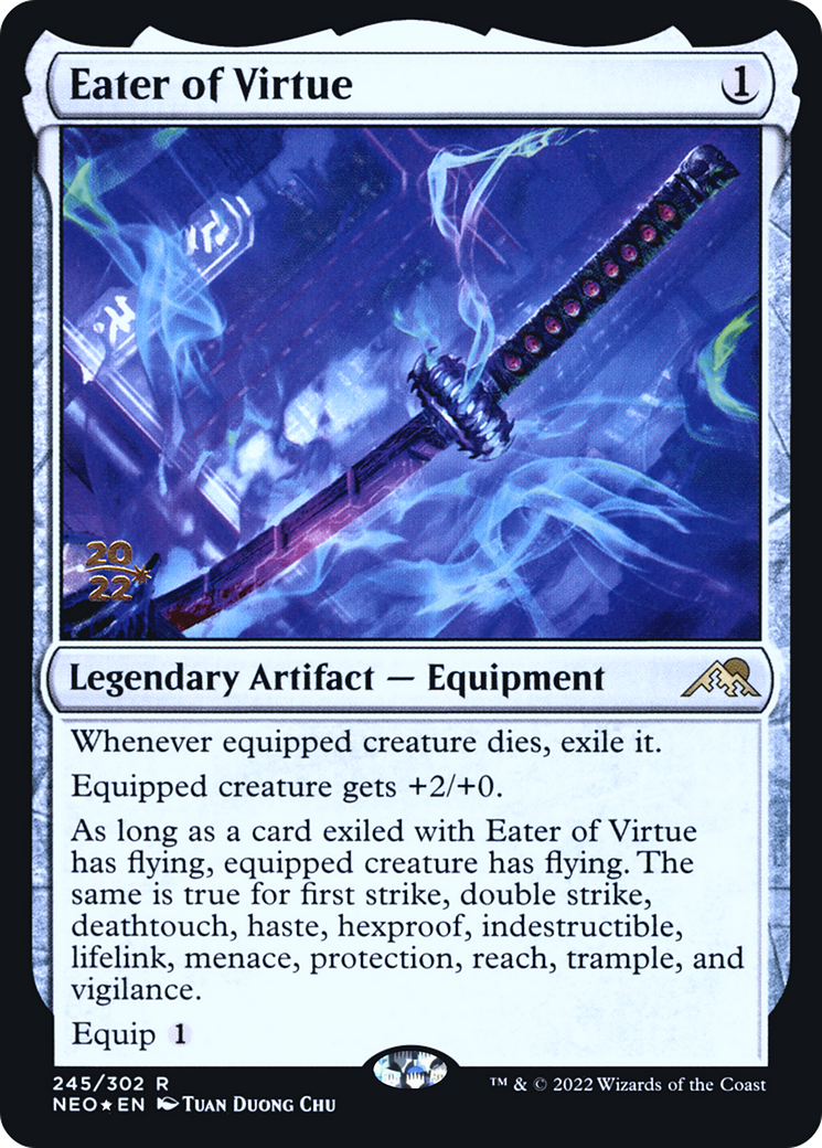 Image of Eater of Virtue (PRE-245) - Kamigawa: Neon Dynasty Promos Foil