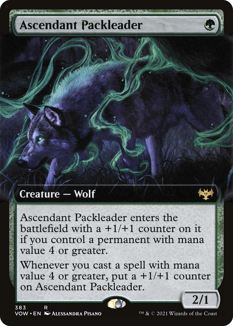Image of Ascendant Packleader (Extended Art) (VOW-383) - Innistrad: Crimson Vow: (Extended Art)
