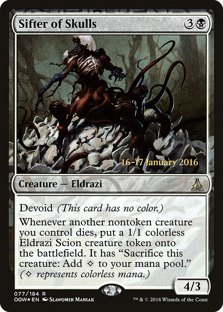 Image of Sifter of Skulls (PRE-077) - Oath of the Gatewatch Promos: (devoid) Foil