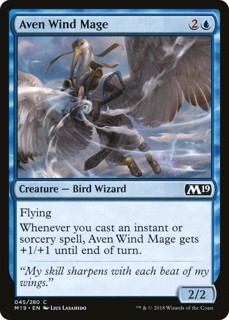 Image of Aven Wind Mage (M19-045) - Core Set 2019