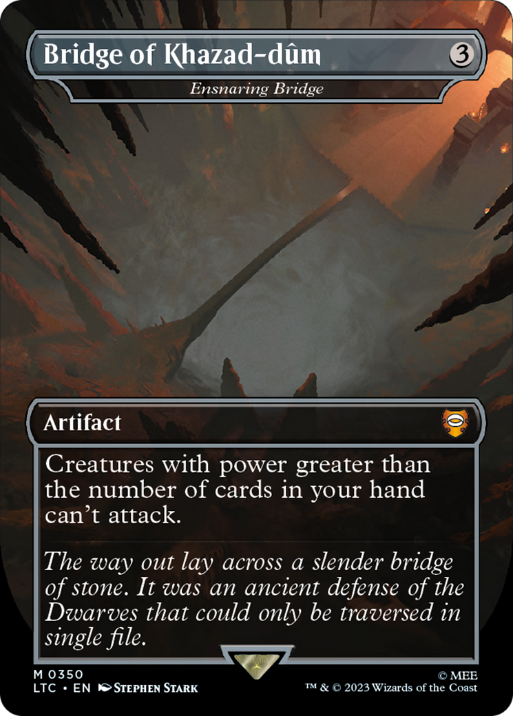 Image of Bridge of Khazad-dum - Ensnaring Bridge (LTC-350) - Tales of Middle-earth Commander / Bridge of Khazad-dûm (Borderless) Foil