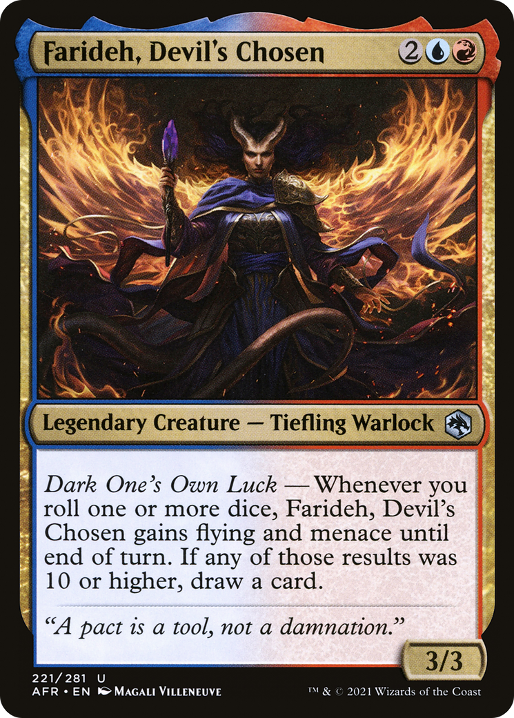Image of Farideh, Devil's Chosen (AFR-221) - Adventures in the Forgotten Realms Foil