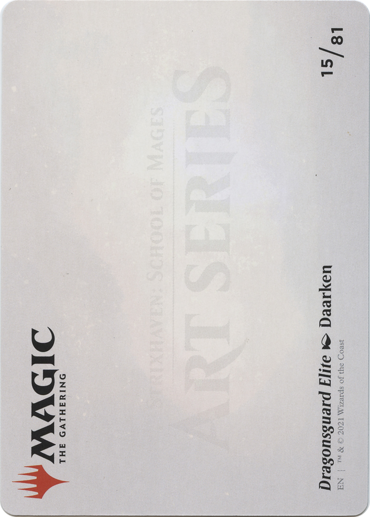 Image of Dragonsguard Elite // Dragonsguard Elite (ASTX-015) - Strixhaven Art Series (Borderless) Foil
