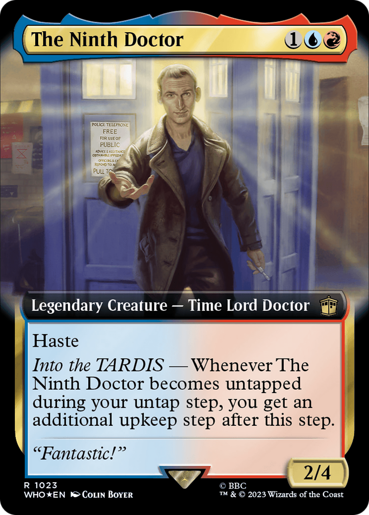 Image of The Ninth Doctor (Extended Art) (Surge Foil) (WHO-1023) - Doctor Who: (Extended Art) Foil