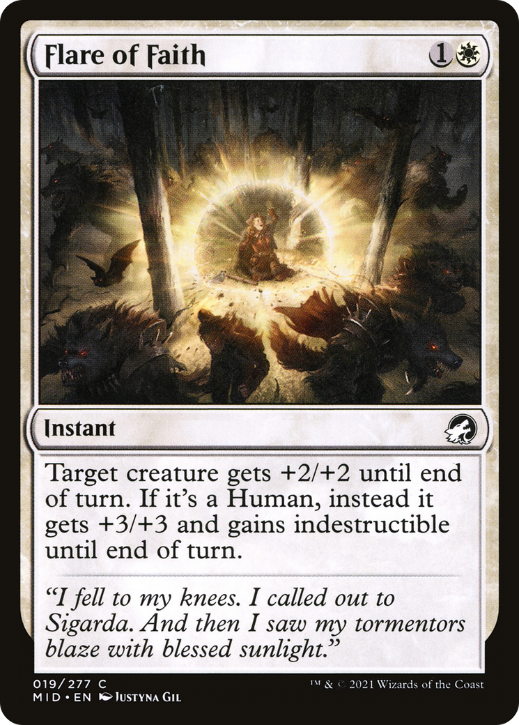 Image of Flare of Faith (MID-019) - Innistrad: Midnight Hunt