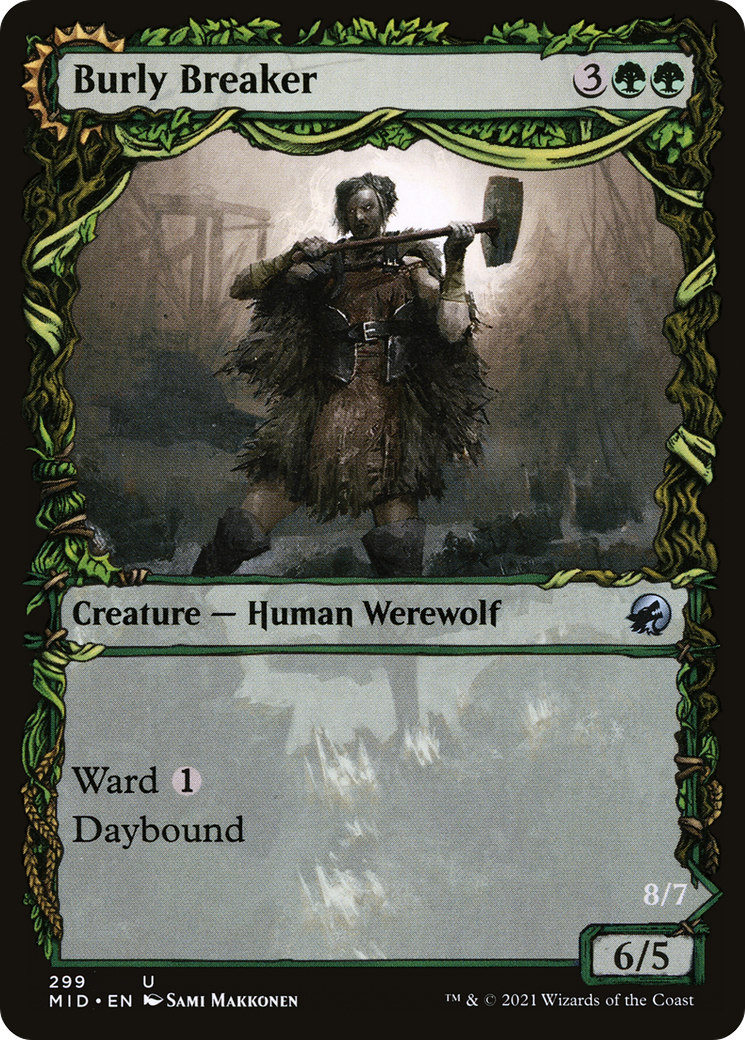 Image of Burly Breaker (Showcase) (MID-299) - Innistrad: Midnight Hunt: (Showcase, Double Faced Transform) Foil