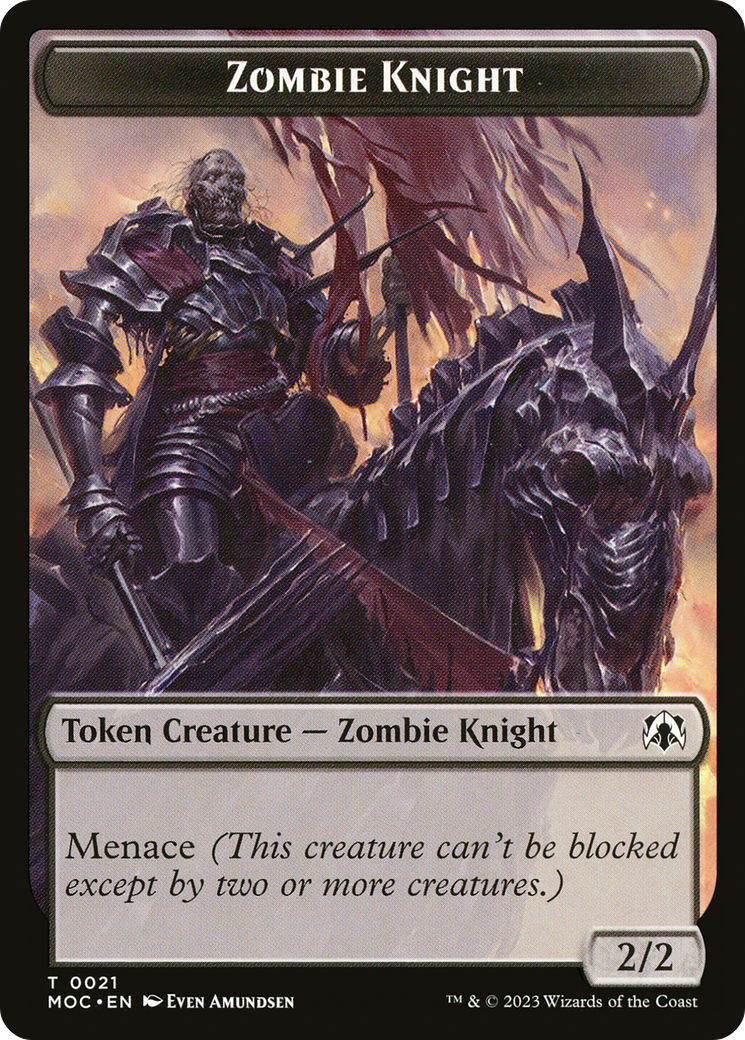Image of Zombie Knight (TMOC-021) - March of the Machine Commander Tokens