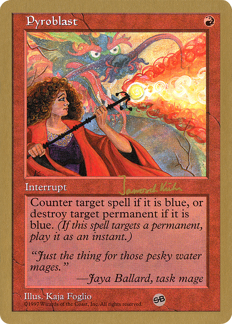 Image of Pyroblast - 1997 Janosch Kuhn (5ED) (SB) (WCD-) - World Championship Decks 1997