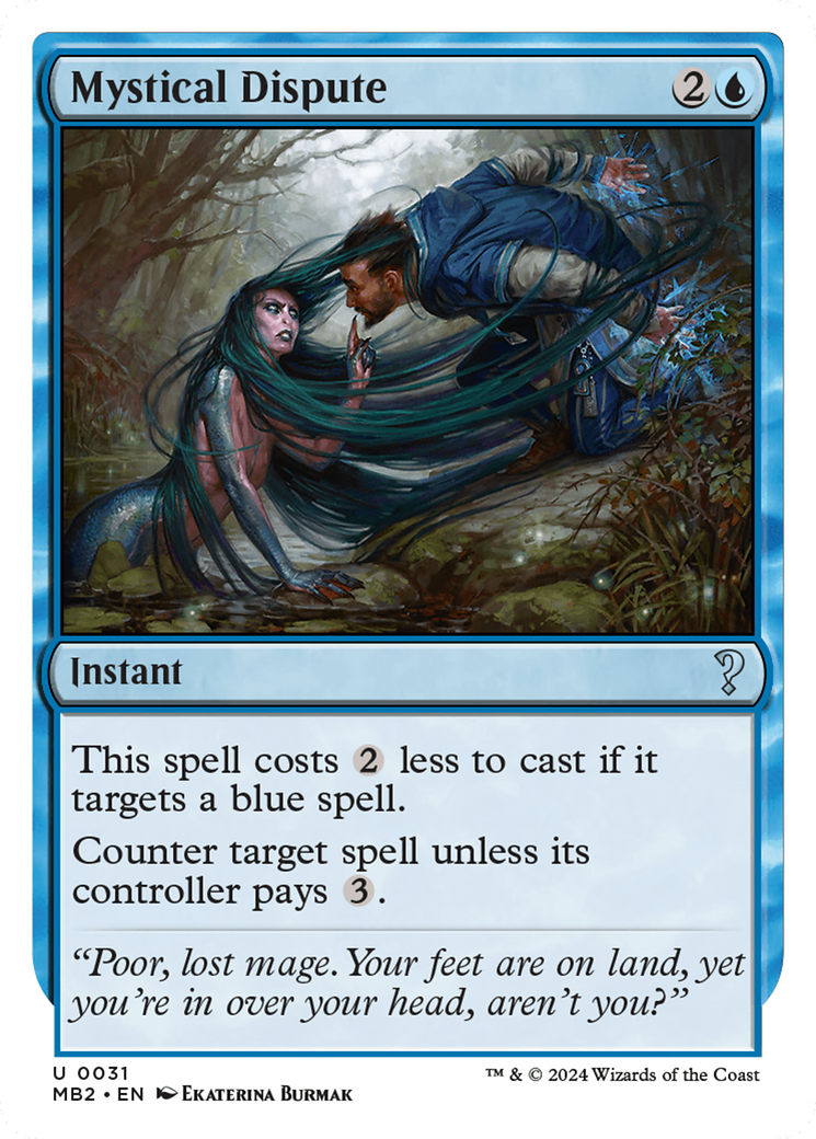 Image of Mystical Dispute (White Border) (MB2-031) - Mystery Booster 2