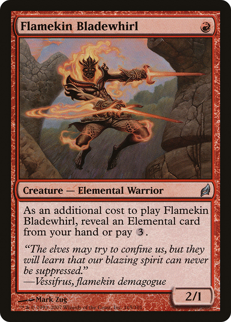 Image of Flamekin Bladewhirl (LRW-165) - Lorwyn Foil