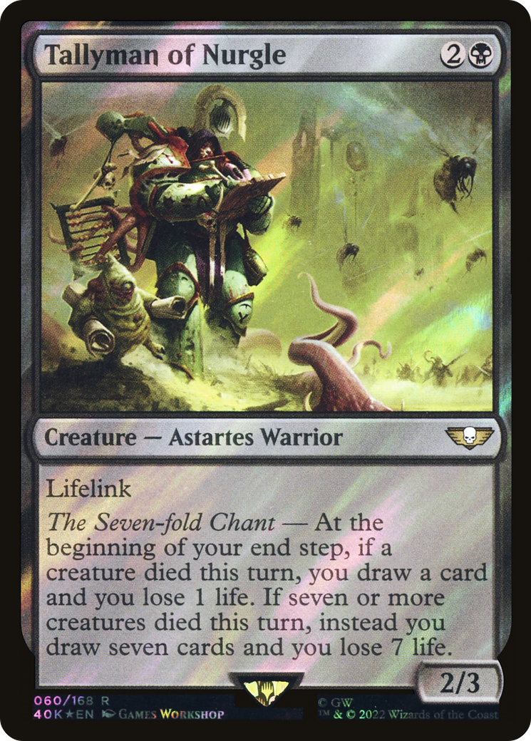 Image of Tallyman of Nurgle (Surge Foil) (40K-060) - Warhammer 40,000 Commander Foil