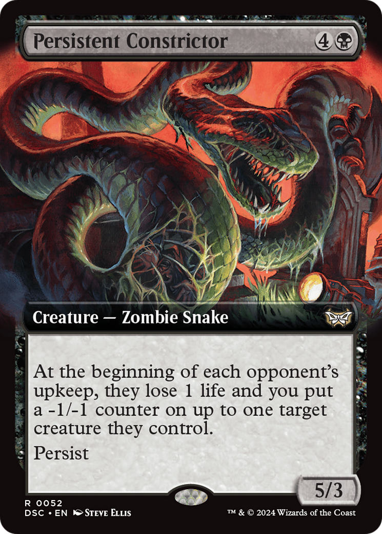Image of Persistent Constrictor (Extended Art) (DSC-052) - Duskmourn: House of Horror Commander: (Extended Art)