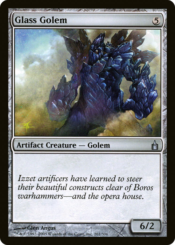 Image of Glass Golem (RAV-261) - Ravnica: City of Guilds