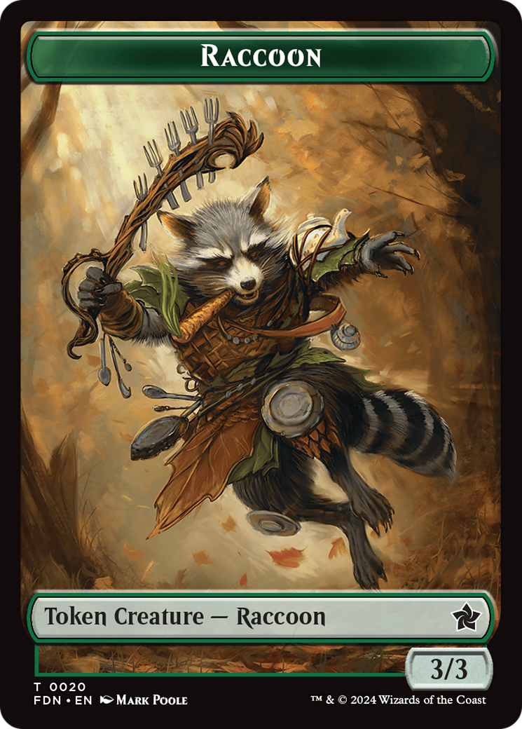 Image of Raccoon (TFDN-020) - Foundations Tokens Foil