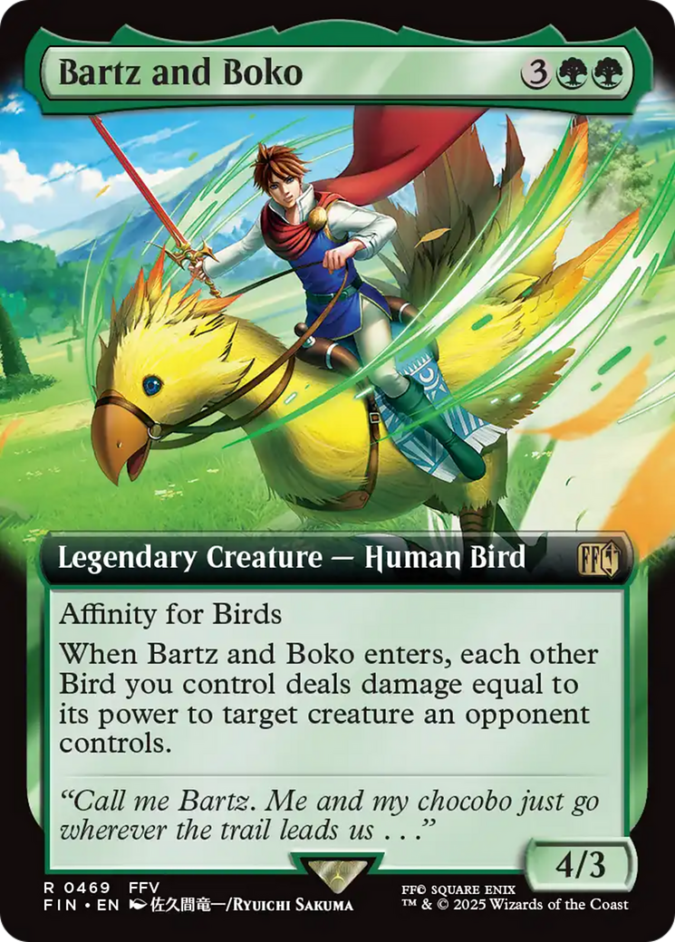 Image of Bartz and Boko (Extended Art) (FIN-469) - FINAL FANTASY: (Extended Art) Foil