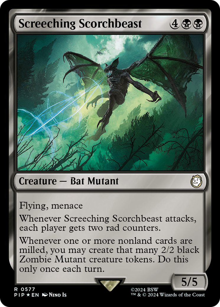Image of Screeching Scorchbeast (Surge Foil) (PIP-577) - Fallout Foil