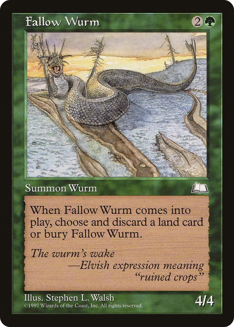 Image of Fallow Wurm (WTH-) - Weatherlight