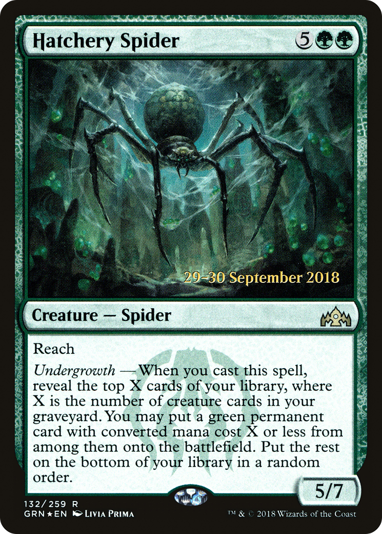 Image of Hatchery Spider (PRE-132) - Guilds of Ravnica Promos Foil