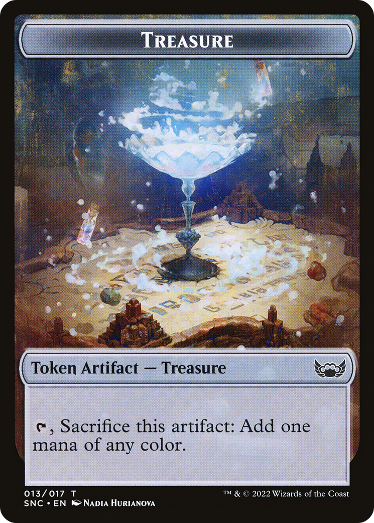 Image of Treasure Token (017) (SNC-013) - Streets of New Capenna Tokens Foil