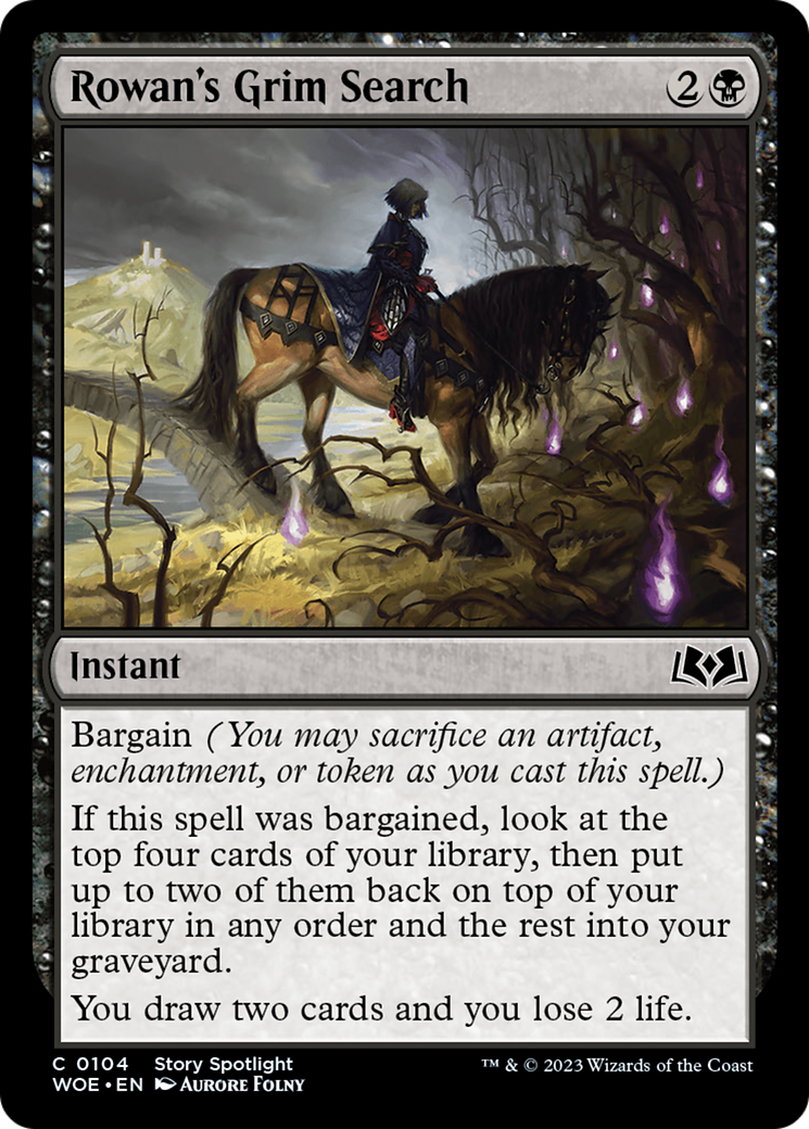 Image of Rowan's Grim Search (WOE-104) - Wilds of Eldraine Foil