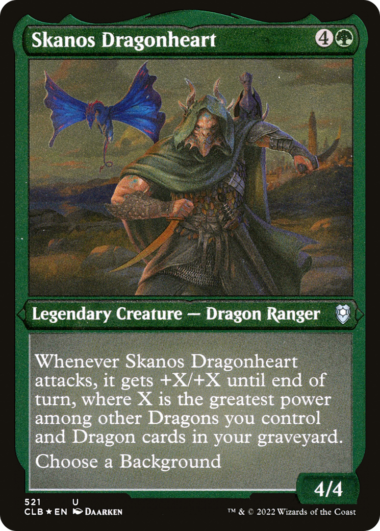 Image of Skanos Dragonheart (Foil Etched) (CLB-521) - Commander Legends: Battle for Baldur's Gate Foil