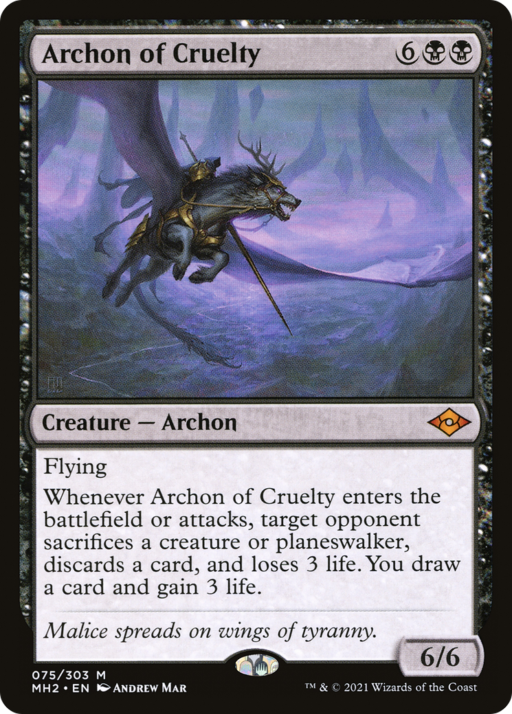 Image of Archon of Cruelty (MH2-075) - Modern Horizons 2 Foil