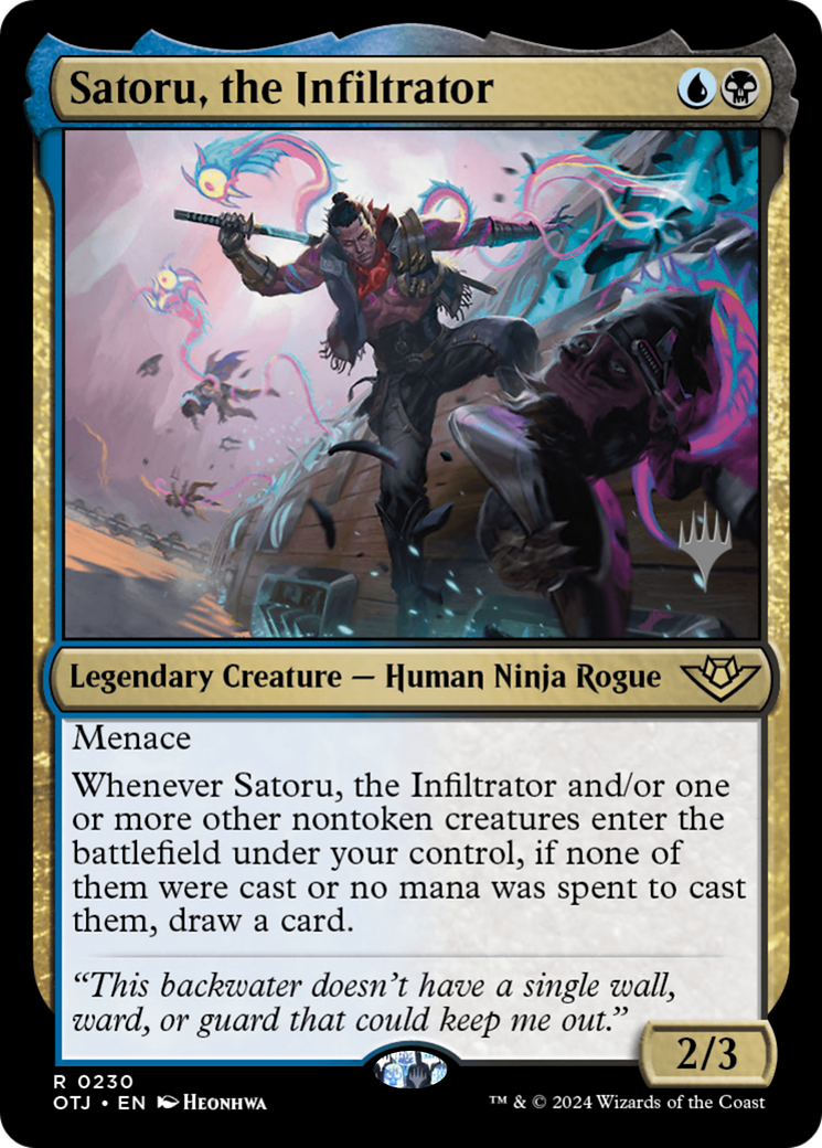 Image of Satoru, the Infiltrator (PPOTJ-230) - Outlaws of Thunder Junction Promos Foil