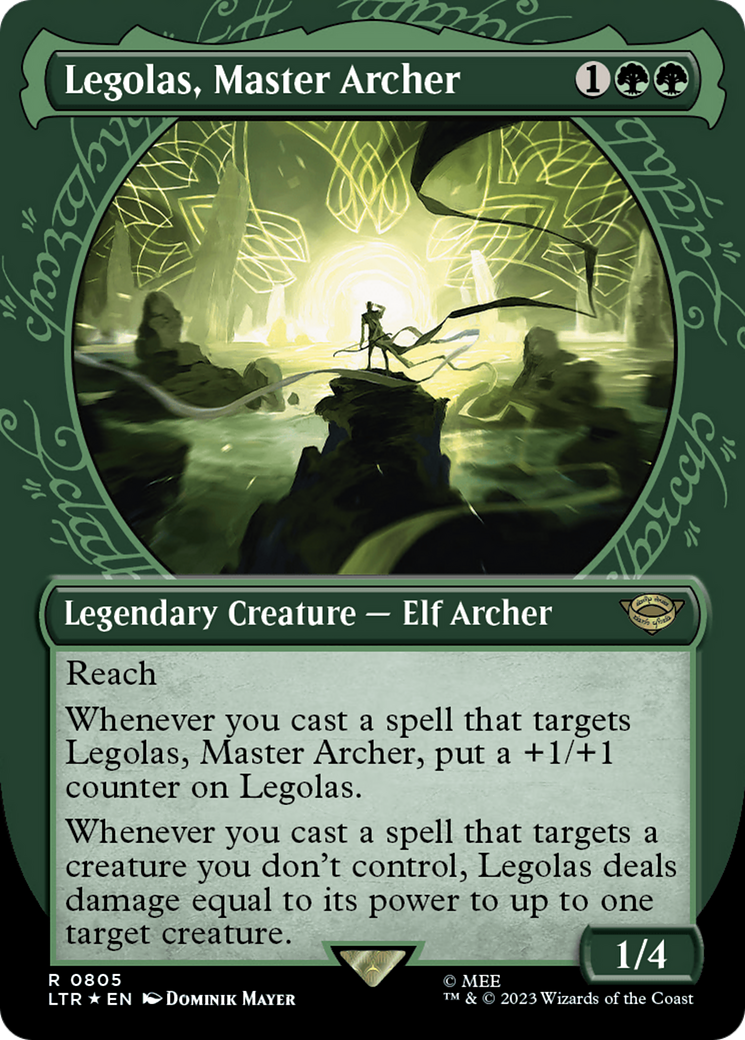 Image of Legolas, Master Archer (Showcase) (Surge Foil) (LTR-805) - The Lord of the Rings: Tales of Middle-earth: (Showcase) (Borderless) Foil