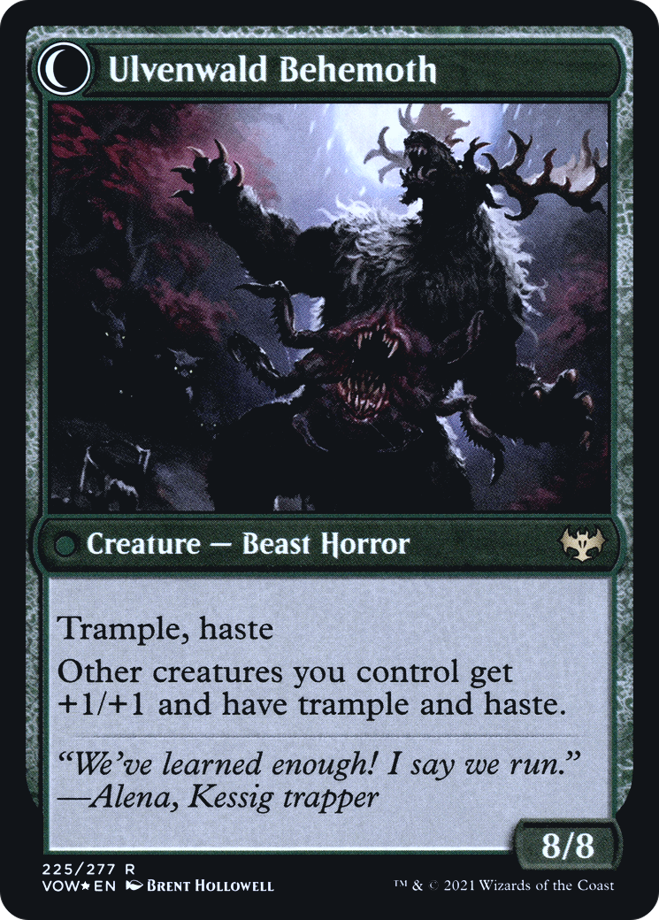 Image of Ulvenwald Oddity (PRE-225) - Innistrad: Crimson Vow Promos: (Double Faced Transform) Foil