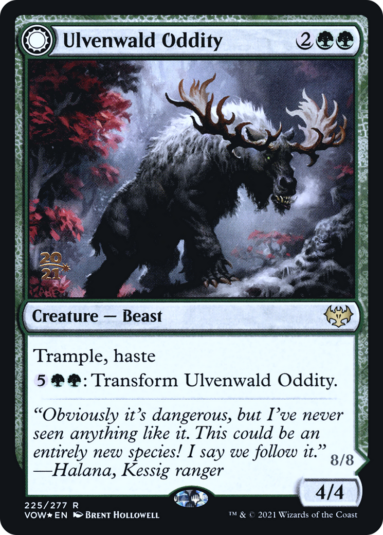 Image of Ulvenwald Oddity (PRE-225) - Innistrad: Crimson Vow Promos: (Double Faced Transform) Foil