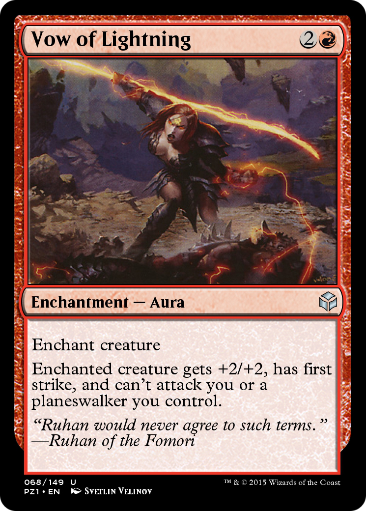 Image of Vow of Lightning (PZ1-068) - Legendary Cube Prize Pack Foil