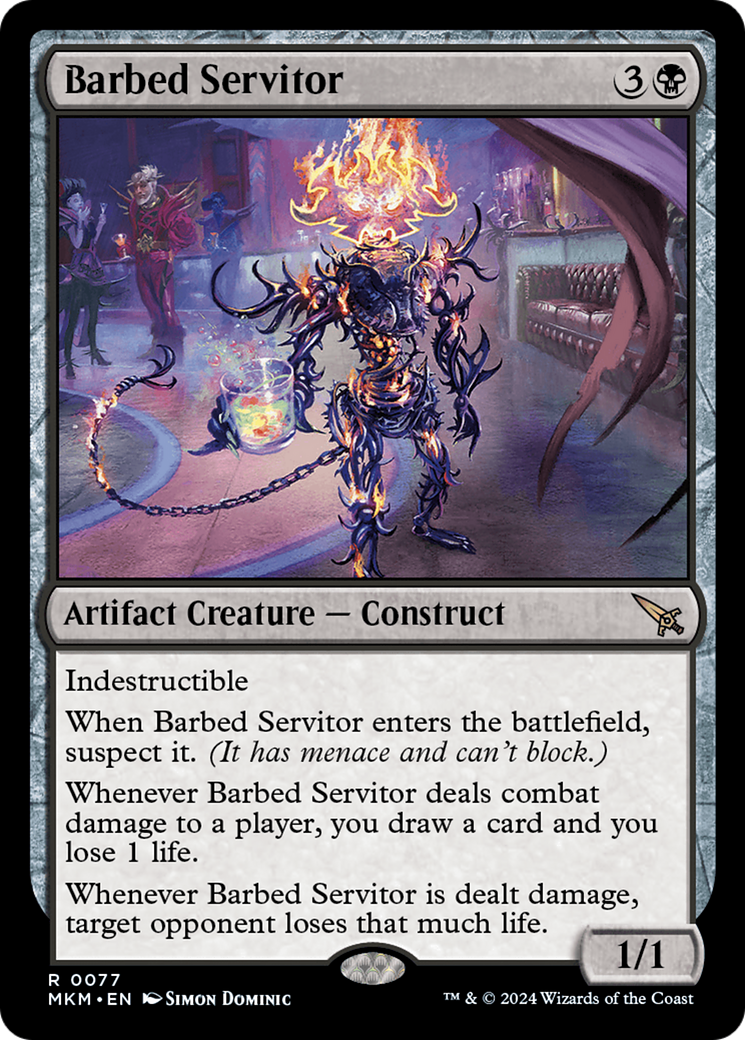 Image of Barbed Servitor (MKM-077) - Murders at Karlov Manor Foil