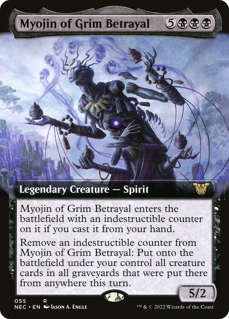 Image of Myojin of Grim Betrayal (Extended Art) (NEC-055) - Neon Dynasty Commander: (Extended Art)
