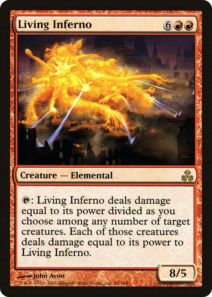 Image of Living Inferno (GPT-069) - Guildpact Foil
